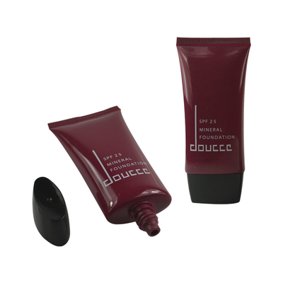 luxury custom black facial cleanser plastic packaging cream cosmetic tube for face wash