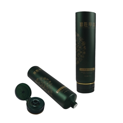 empty Printed pe plastic cosmetic printing skincare facial cleaner tube with flip top lid