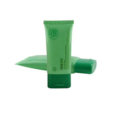 empty cosmetics tubes pe face wash packaging tube with bamboo printing cap
