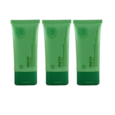 empty cosmetics tubes pe face wash packaging tube with bamboo printing cap