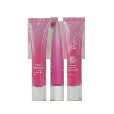 empty cosmetics tubes pe face wash packaging tube with bamboo printing cap