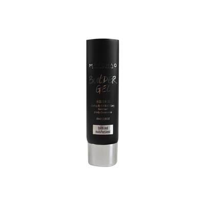 Custom Transparent full plastic 50g hand lotion tube / empty cosmetic plastic clear tube for hand cream