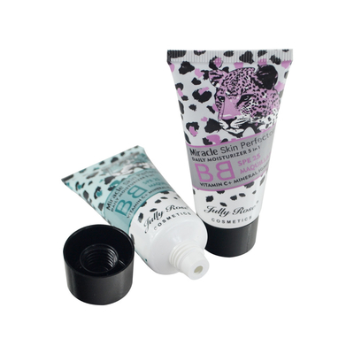 Empty PE Plastic Tubes With Flip Cap For Sunscreen BB Cream Foundation Cream Cosmetic Squeeze Tube Packaging
