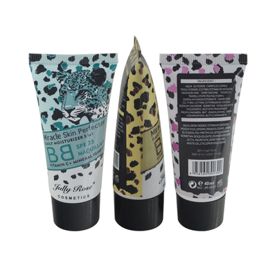 Empty PE Plastic Tubes With Flip Cap For Sunscreen BB Cream Foundation Cream Cosmetic Squeeze Tube Packaging