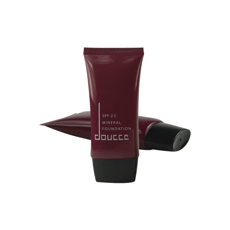 luxury custom black facial cleanser plastic packaging cream cosmetic tube for face wash